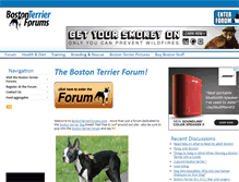 Tablet Screenshot of bostonterrierforums.com